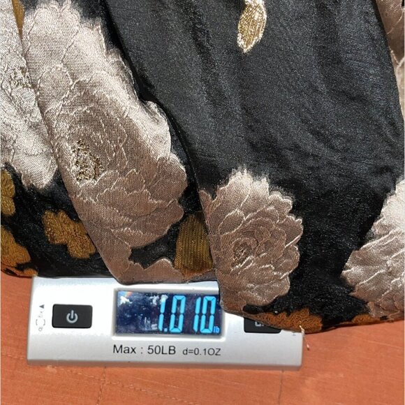 NWT Betsy & Adam Black Brown Floral Off-The-Shoulder Brocade Dress Women’s 12 - Picture 13 of 14